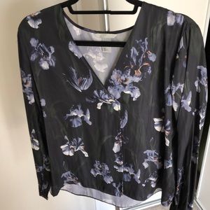 H and m floral blouse